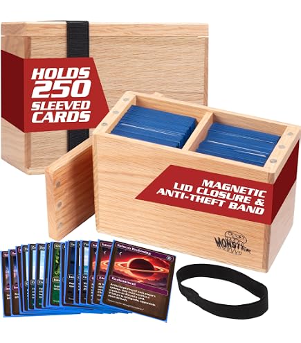 CARDSTX2500SD&BASICFCセット Amazon.com: Monster Wooden Double Deck Box w Strong Magnetic Lid